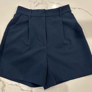 Abercrombie & Fitch Dark Blue High Waist Shorts